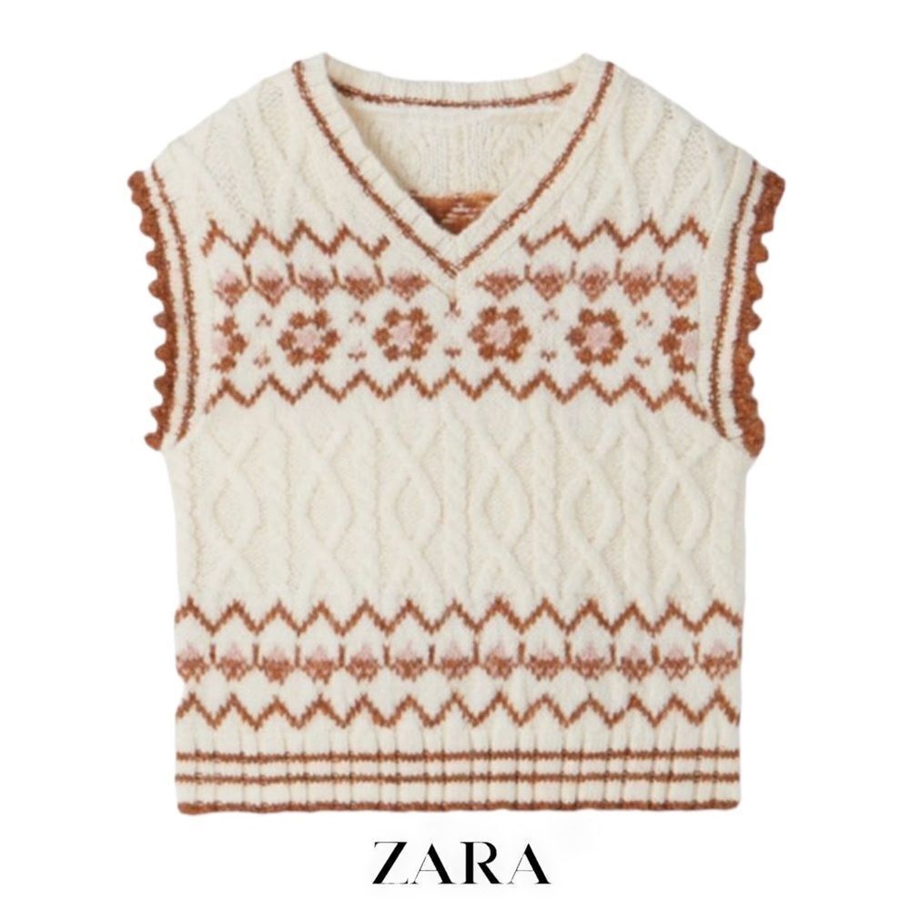 ZARA Kids | Cream | JACQUARD KNIT VEST